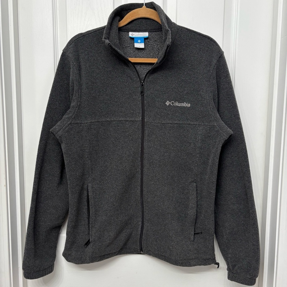 Full Zip Fleece Jacket, Charcoal Gray | Columbia S - Picture 9 of 9